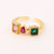 Women Metal Butterfly Geometric Copper Electroplating Rings