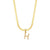 Fashion Letter Number Text Stainless Steel 18K Gold Plated Necklaces