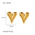 IG Style Circle Irregular Heart Heart Geometric U-Shape Titanium Steel Electroplating Earrings