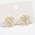 Chic Circle Star Geometric Copper Zircon Inlay Stud Earrings