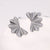 Fan-Shape Geometric Stainless Steel Electroplating Stud Earrings