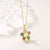 Women Minimalist Geometric Metal Flower Stainless Steel Electroplating Necklaces