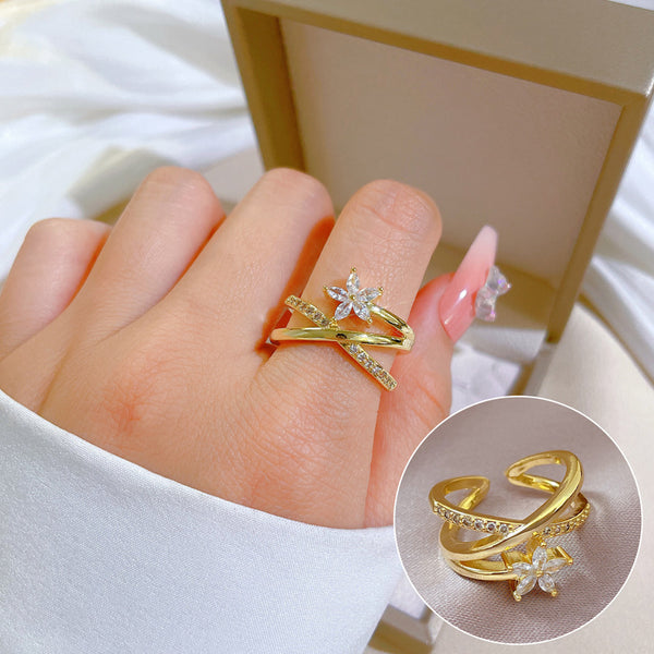 Korean Women Crown Brass Electroplating Rings