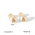 IG Style Pearl Letter Number Text Geometric Stainless Steel Electroplating Earrings