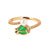 Moderate Luxury Women Crown Heart Mermaid Tail Geometric Copper Diamond Inlay Rings