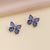 Women Butterfly Alloy Electroplating Necklaces