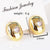 Moderate Luxury Sphere Square Circle Heart Droplet Copper Diamond Inlay Stud Earrings