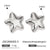 IG Style Pentagram Stainless Steel Electroplating Stud Earrings