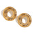 Fashion Round Geometric Stainless Steel 18K Gold Plated Stud Earrings