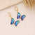 Women Butterfly Copper Electroplating Earrings