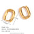 Fashion Triangle Circle Geometric Stainless Steel 18K Gold Plated Earrings