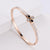 Women Minimalist Metal Diamond Geometric Stainless Steel Bangles