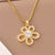 Natural Flower Stainless Steel Electroplating Necklaces