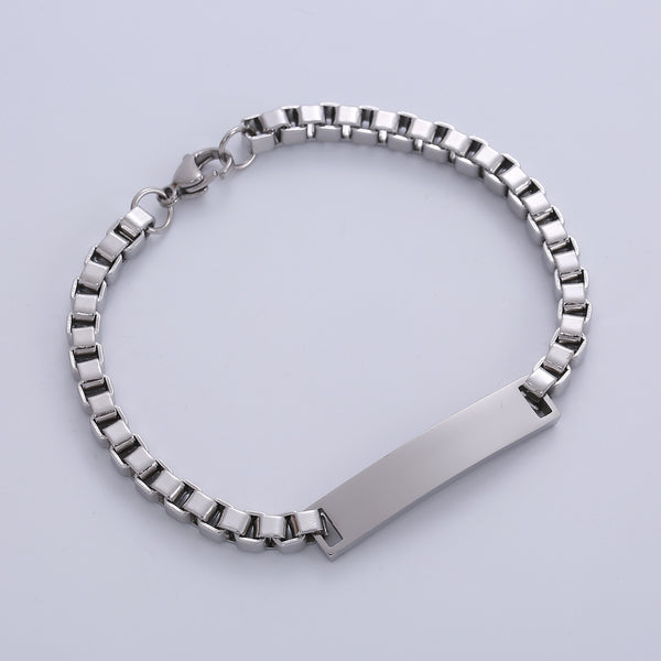 Men Minimalist Geometric Metal Geometric Titanium Steel Bracelets