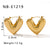 IG Style Heart Heart Stainless Steel Electroplating Earrings