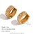 Fashion Circle Geometric Stainless Steel 18K Gold Plated Earrings