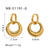 IG Style Double Circle Geometric Stainless Steel Electroplating Earrings