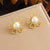 Fashion Flower Flower Stainless Steel Electroplating Stud Earrings