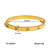 IG Style Inlay Round Stainless Steel Zircon PVD 18K Gold Bangle