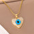 Natural Heart Stainless Steel Electroplating Necklaces