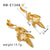 IG Style Leaf Geometric Stainless Steel Electroplating Earrings