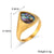 Women Fashion Circle Geometric Stainless Steel 18K Gold Plated Rings