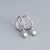 925 Sterling Silver Korean Geometric Silver Stud Earrings