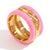 Women Fashion Circle Geometric Stainless Steel 18K Gold Plated Rings