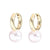 Versatile Pearl Geometric Zircon Drop Earrings