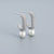 925 Sterling Silver Fashion Geometric Silver Diamond Inlay Earrings