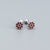 925 Sterling Silver Refreshing Sunflower Flower Silver Oil Dripping Stud Earrings