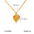 IG Style Heart Geometric Titanium Steel Electroplating Necklaces