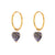 Fashion Heart Stainless Steel 18K Gold Plated Earrings