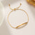 Women Geometric Titanium Steel 18K Gold Plated Bracelets