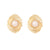 Circle Geometric Stainless Steel Electroplating Stud Earrings