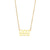 Fashion Stripe Number Text Letter Stainless Steel 18K Gold Plated Necklaces