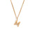 Fashion Letter Number Geometric Text Stainless Steel 18K Gold Plated Necklaces