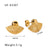 IG Style Fan-Shape Geometric Stainless Steel Electroplating Earrings