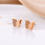 Korean Geometric Titanium Steel Stud Earrings