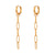 Fashion Stripe Geometric Stainless Steel 18K Gold Plated Earrings