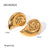 IG Style Conch Stainless Steel 18K Gold Plated Earrings