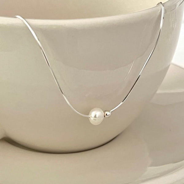 925 Sterling Silver Minimalist Serpentine Chain Geometric Silver Necklaces