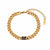 Women Fashion Quadrilateral Stripe Geometric Stainless Steel 18K Gold Plated Bracelets