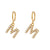 Minimalist Letter Number Text Stainless Steel 18K Gold Plated Earrings