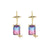 Cute Quadrilateral Geometric Copper Diamond Inlay Earrings