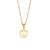 Fashion Round Number Text Letter Stainless Steel 18K Gold Plated Necklaces