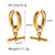 IG Style Circle Irregular Heart Heart Geometric U-Shape Titanium Steel Electroplating Earrings