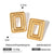 IG Style Quadrilateral Geometric Stainless Steel Electroplating Earrings