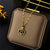 Korean Geometric Titanium Steel 18K Gold Plated Necklaces