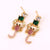 Cute & Edgy Women Gypsophila Droplet Insect Copper Diamond Inlay Earrings